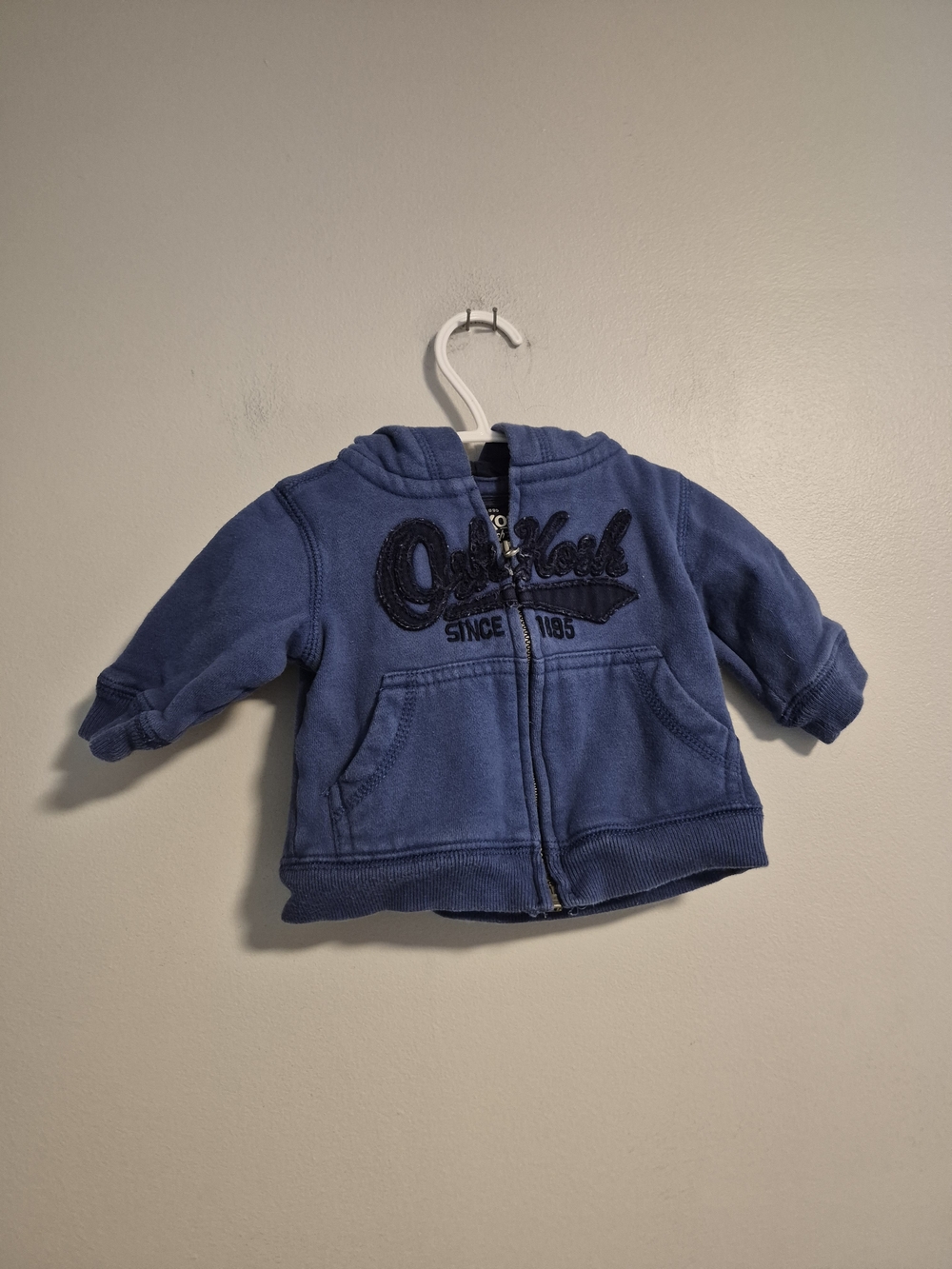 OshKosh B'gosh 3m Blue Zip Up Hoodie Sweater